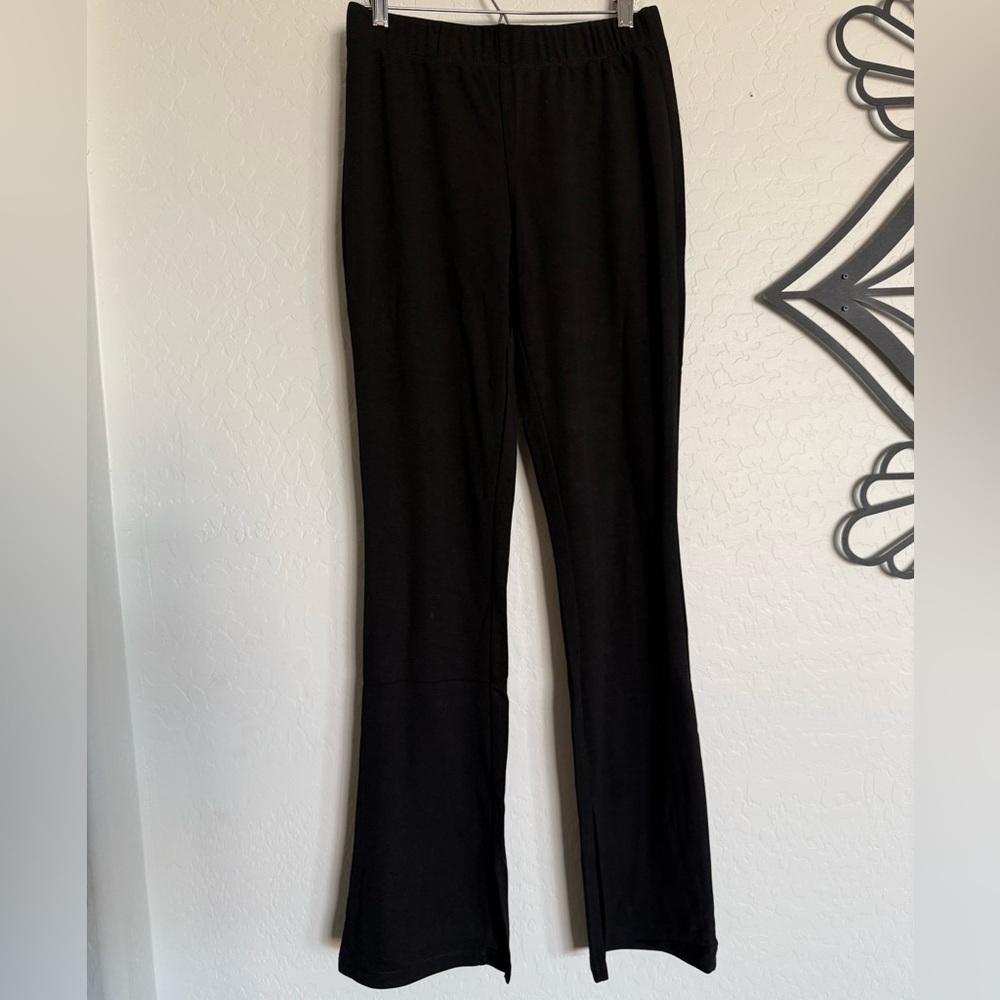 TRUTH By Republic Black Women's Stretch Flare Split-Hem Pants - NEW - Small